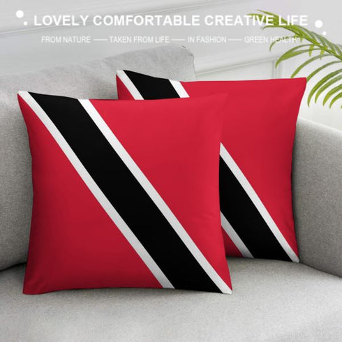Trinidad and Tobago Flag Throw Pillow - CaribeHeart Trinidad